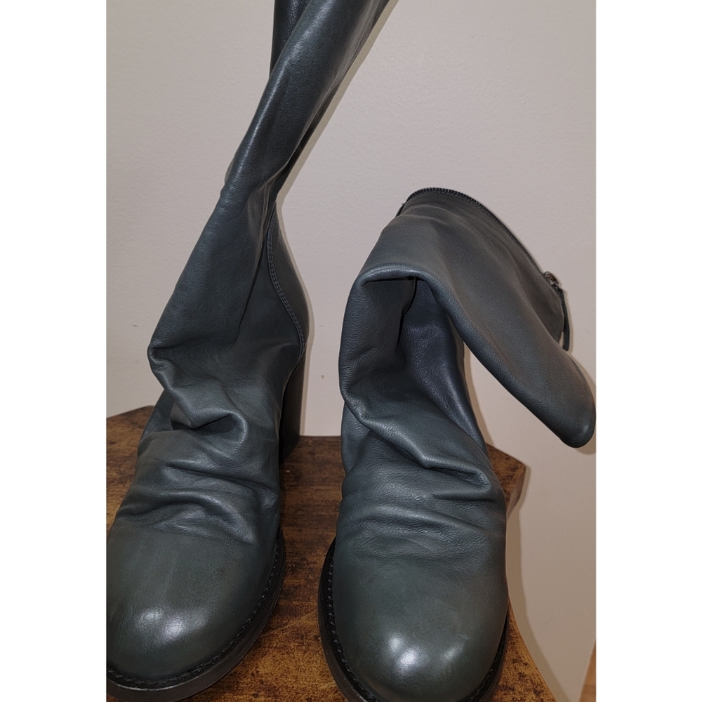 Free People × Elle Block Heel Boots Dark Gray - Picture 11 of 15